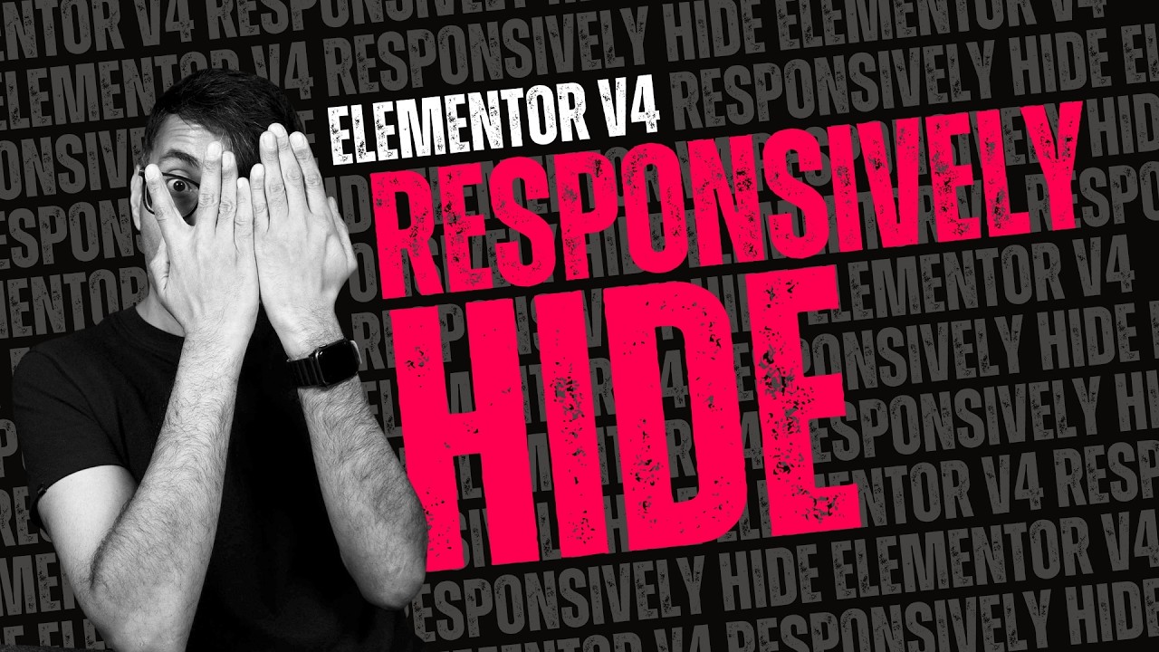 Скрытие виджетов в адаптивном режиме Elementor V4 — руководство по WordPress