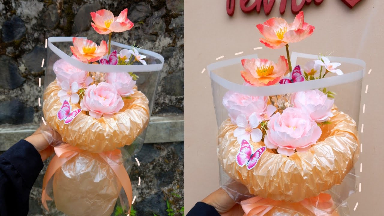 Buket Bunga Russian Style Wrapping Tutorial, Bulat dan Gembul