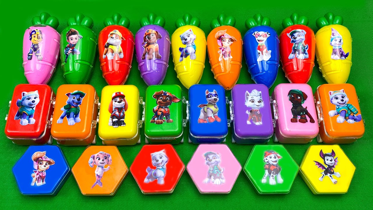Looking For Paw Patrol Clay With Slime Coloring: Ryder, Chase, Marshall,...Satisfying ASMR Video
