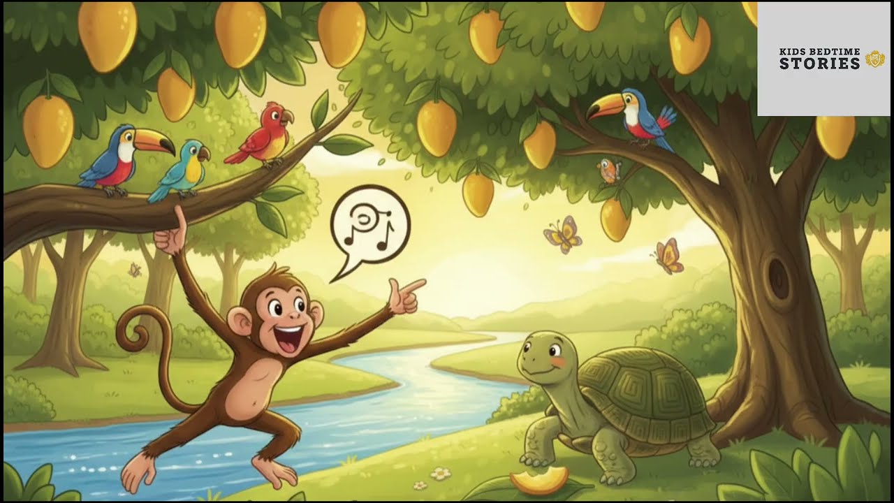 The Monkey Who Couldn't Stop Talking 🐵 Funny Animal Story with Moral for Kids