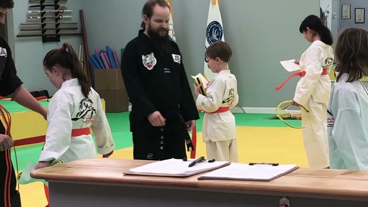 Taekwondo, becoming an Orange Belt (02.09.26)