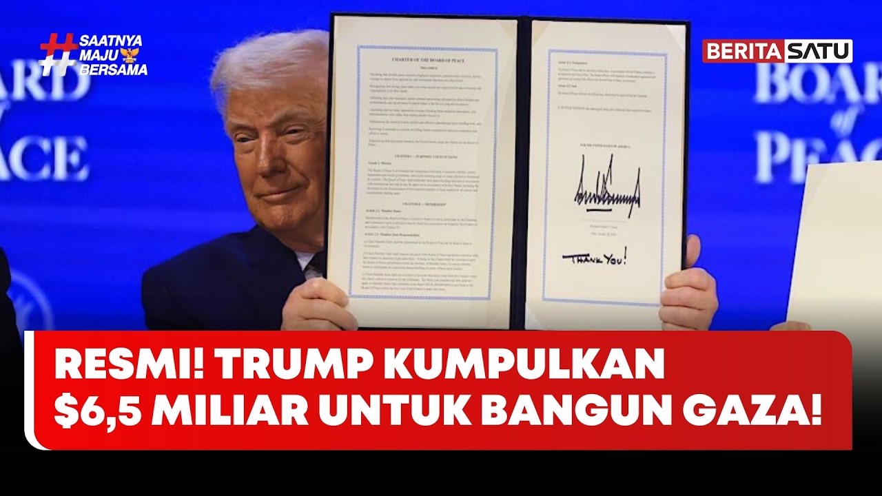 RESMI! Trump Kumpulkan $6,5 Miliar untuk Bangun Gaza, Indonesia Turut Hadir! #beritasatu