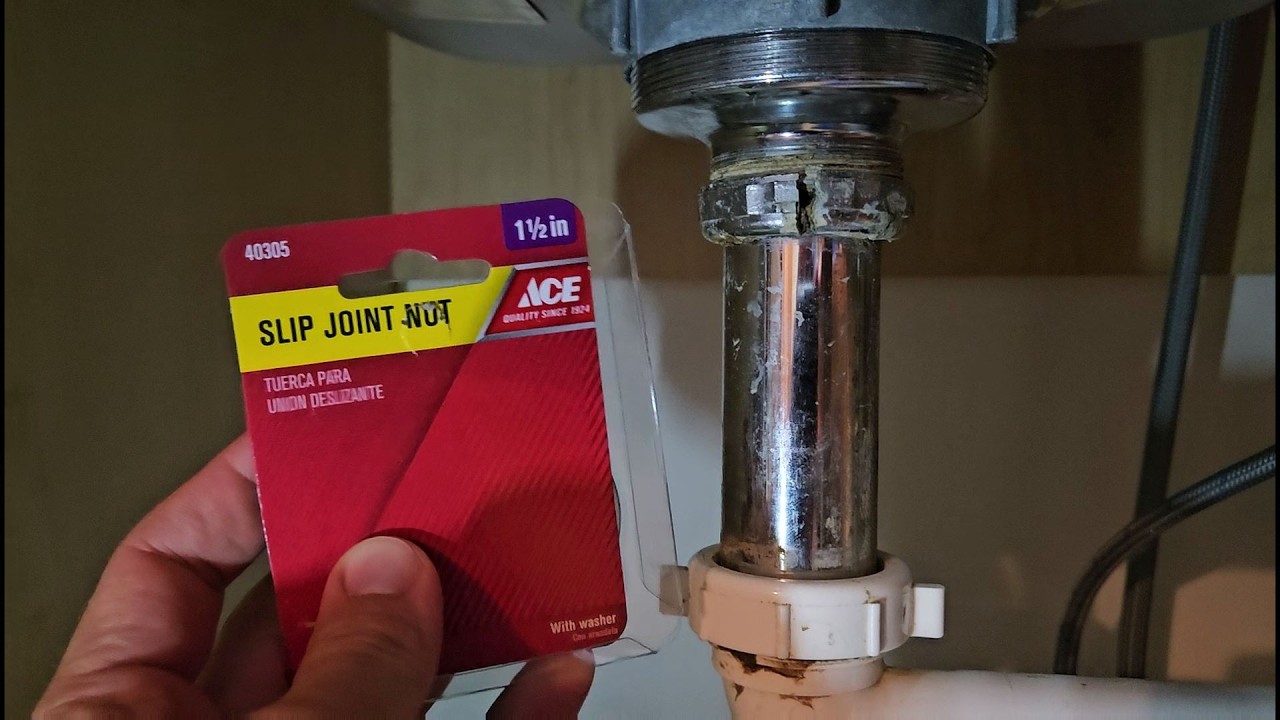 How to replace a slip joint nut on a leaking sink drain