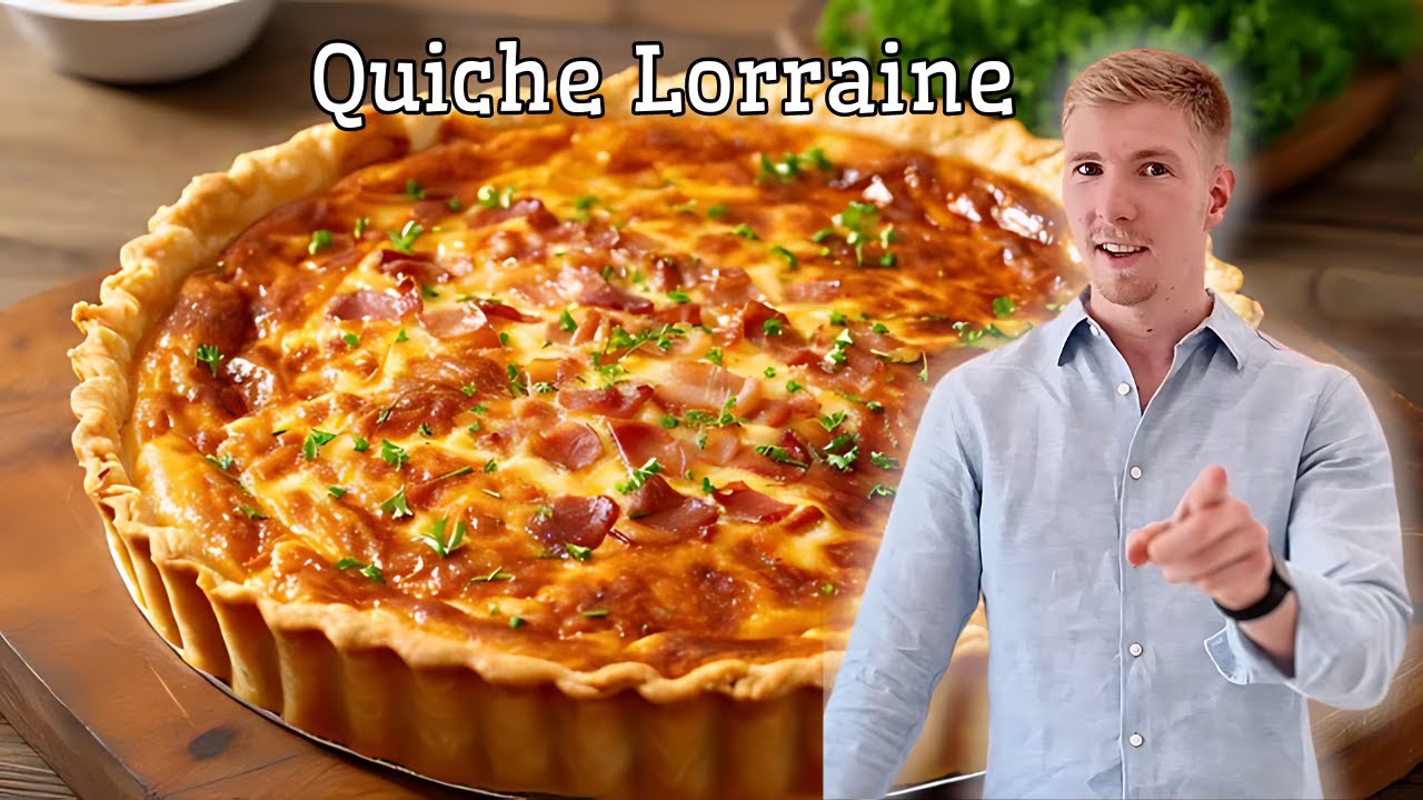QUICHE LORRAINE - la receta TRADICIONAL francesa (tarta salada)