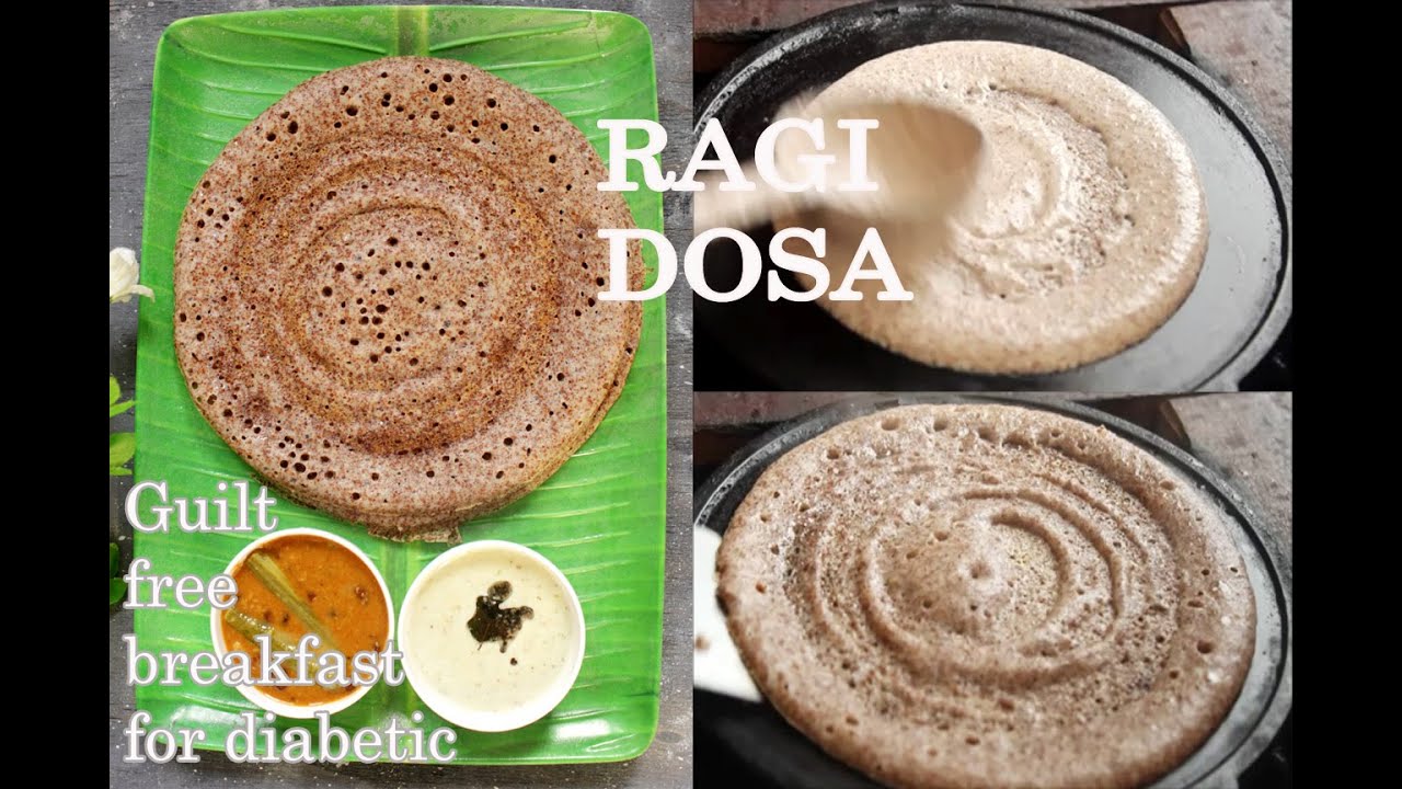 Ragi Dosa | Finger millet Dosa Recipe | Diabetic Breakfast | ಇಡೀ ರಾಗಿಯನ್ನು ಬಳಸಿ ರಾಗಿ ದೋಸೆ