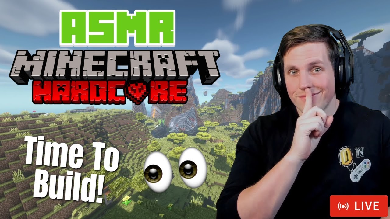 LIVE ASMR Gaming Relaxing Hardcore Minecraft With Shaders | Relaxing Building Session! (Whispered)