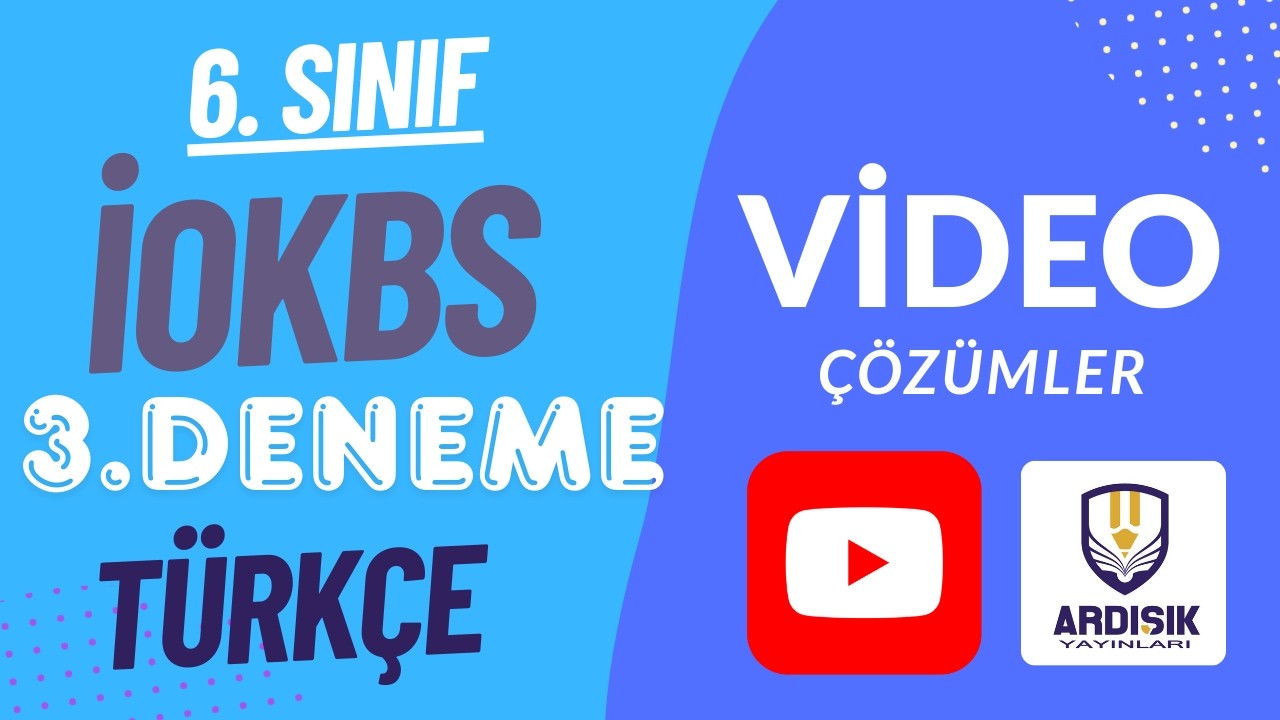 Bursluluk Sınavı 6. Sınıf 3. Deneme Türkçe Video Çözümler