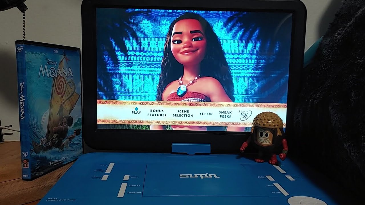Меню пошагового руководства по фильму Disney: Moana DVD 2017 года⛵️🏝🌊🐖🐓