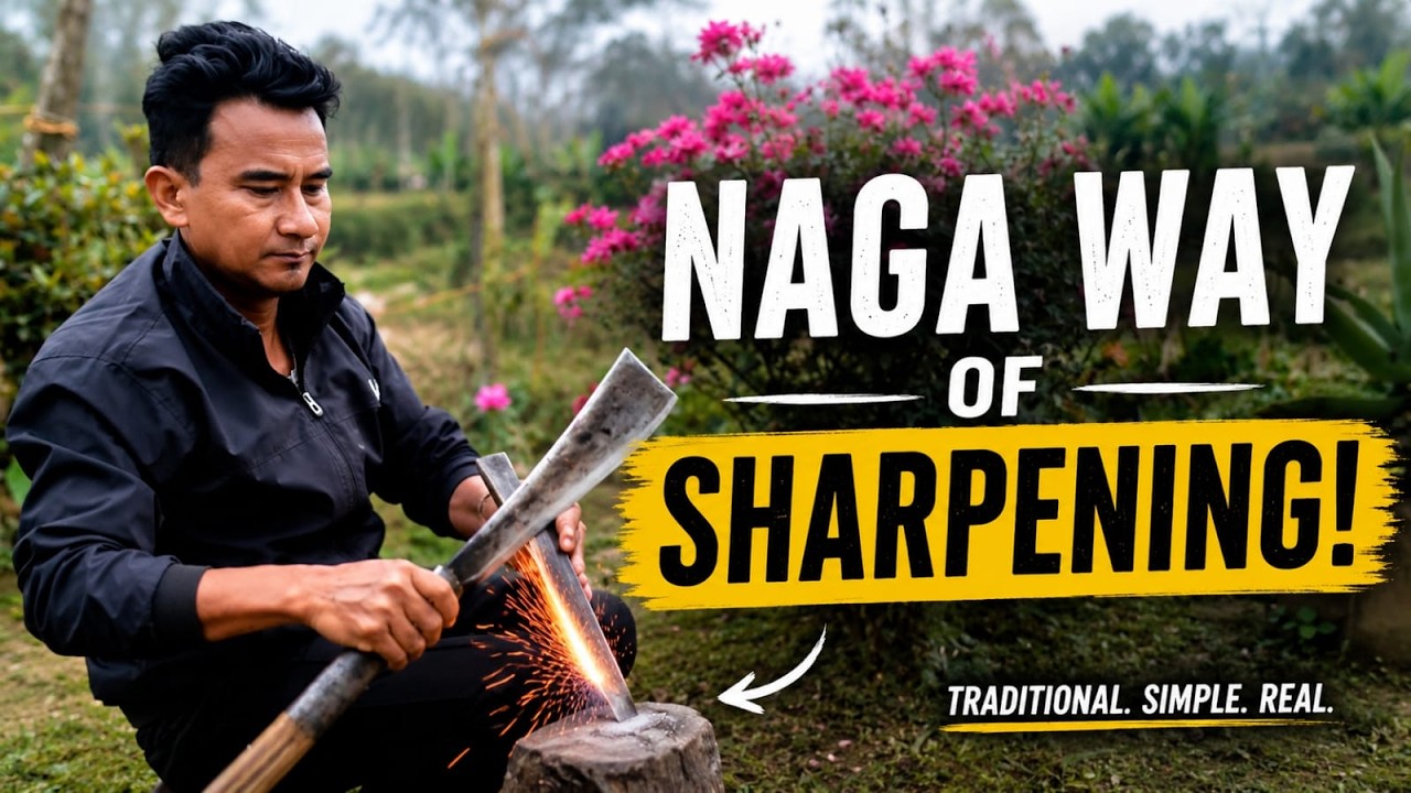 Naga Way of Sharpening a Dao 🔥 | Traditional Village Skill