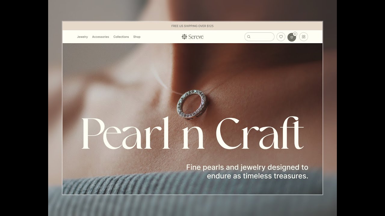 Jewelry Store Homepage - Luxury Brand & E-commerce UI