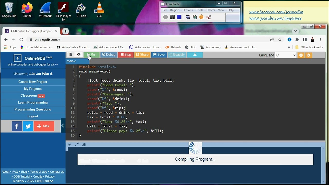 C Programming ~ Input, Process and Printing of Float value