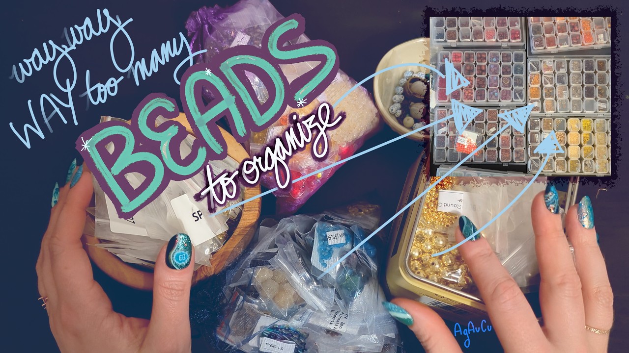 Organizing 1,000+ beads | asmr, lofi, minimal talking | AgAuCu