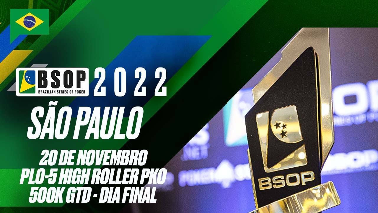 BSOP Millions 2022 - PLO-5 High Roller PKO - 500K Gtd - Dia Final &spades;️ PokerStars Brasil