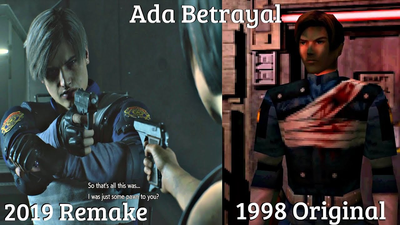 Ada Betrays Leon Cutscene Resident Evil 2 Remake vs Resident Evil 2 (RE2 2019 vs RE2 1998)