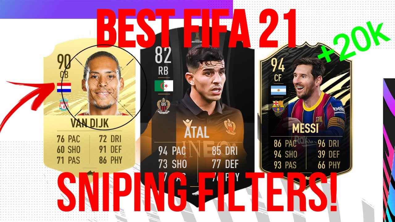 BEST SNIPING FILTERS  *MAKE 100K QUICKLY* (FIFA 21 BEST SNIPING FILTERS TO MAKE COINS) - #FIFA21