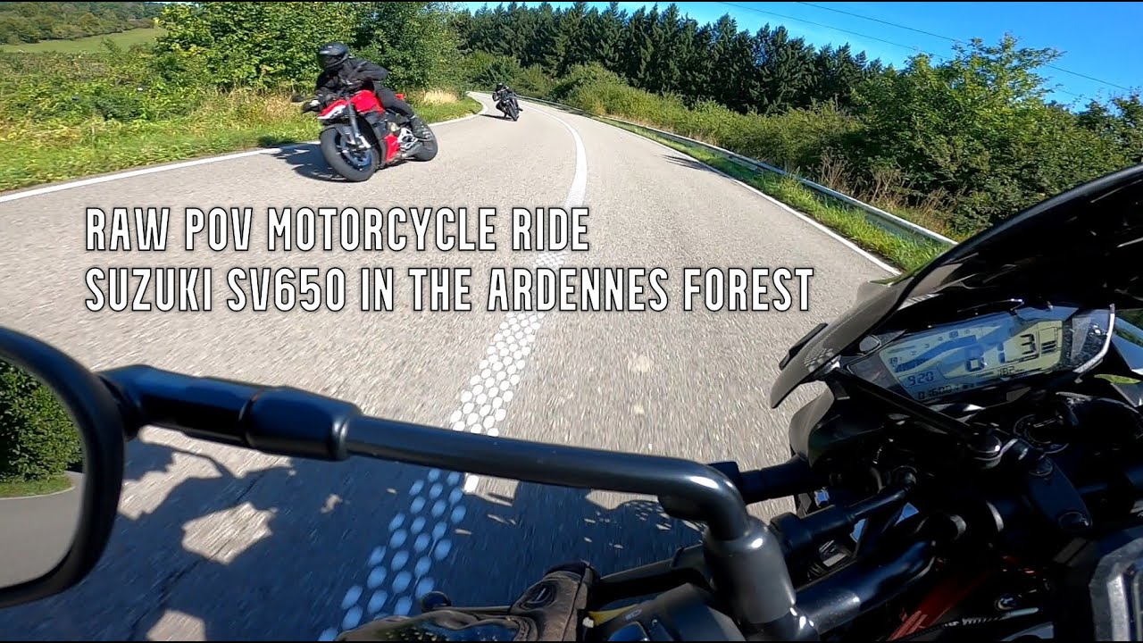 Raw POV Motorcycle Ride | Suzuki SV650 in the Ardennes Forest