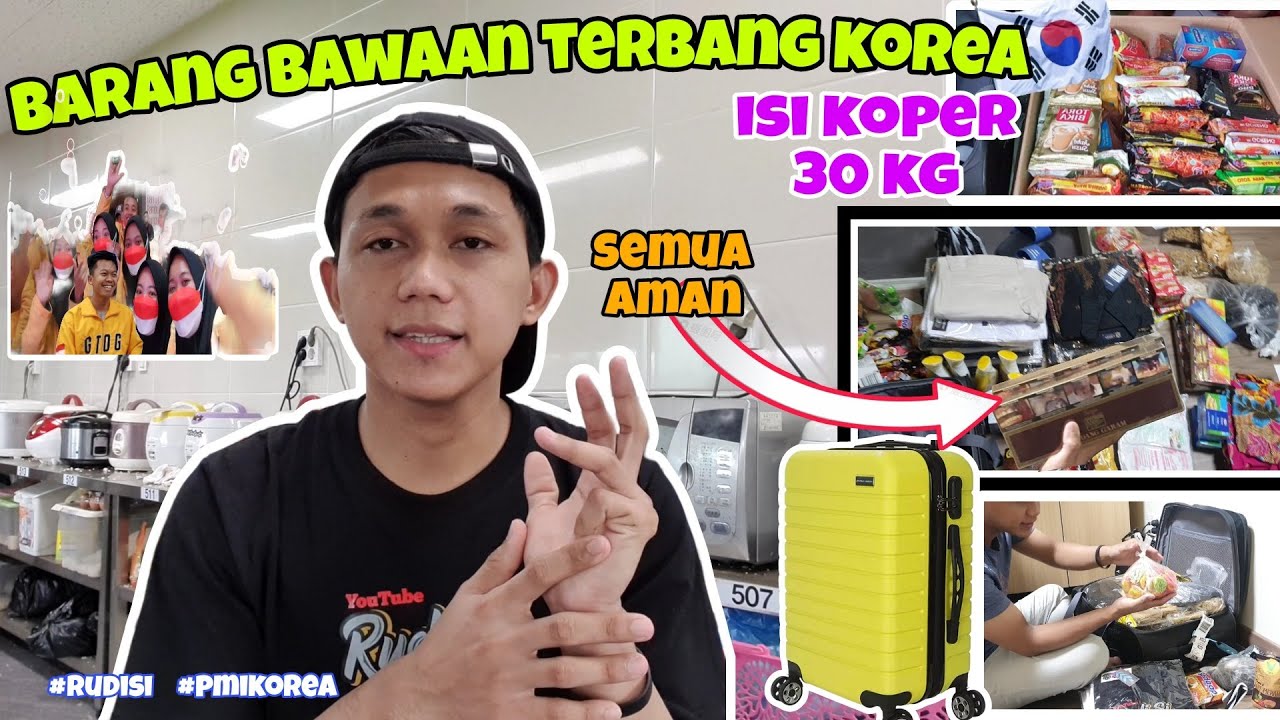 Terbang ke korea selatan | isi koper 30kg aman bea cukai
