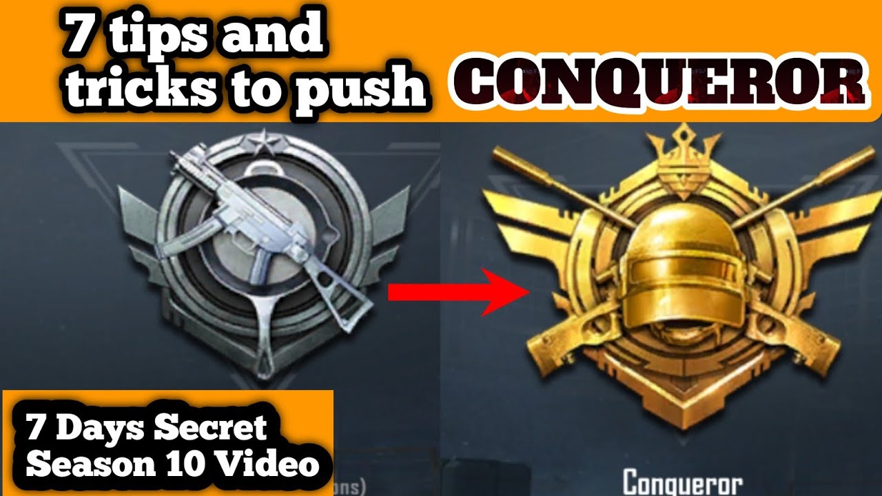 how to push conqueror in season 10 • conqueror tips and tricks video || pubg mobile new update