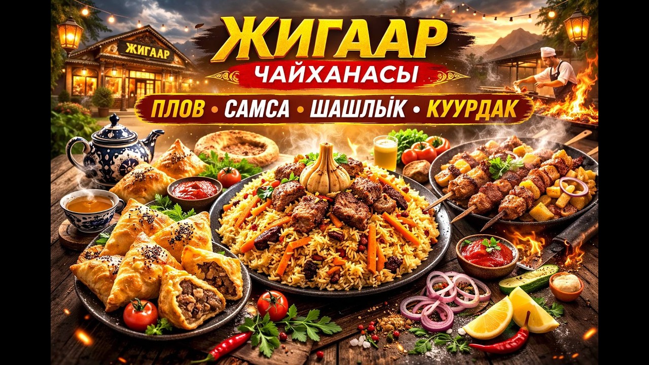 ЖИГААР чайканасы баарыңыздарды даамдуу тамактары менен күтөт,инстаграм @jigar_chayhana