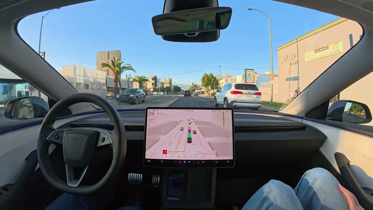 Raw 1x: Tesla Self-Driving To Dinner
