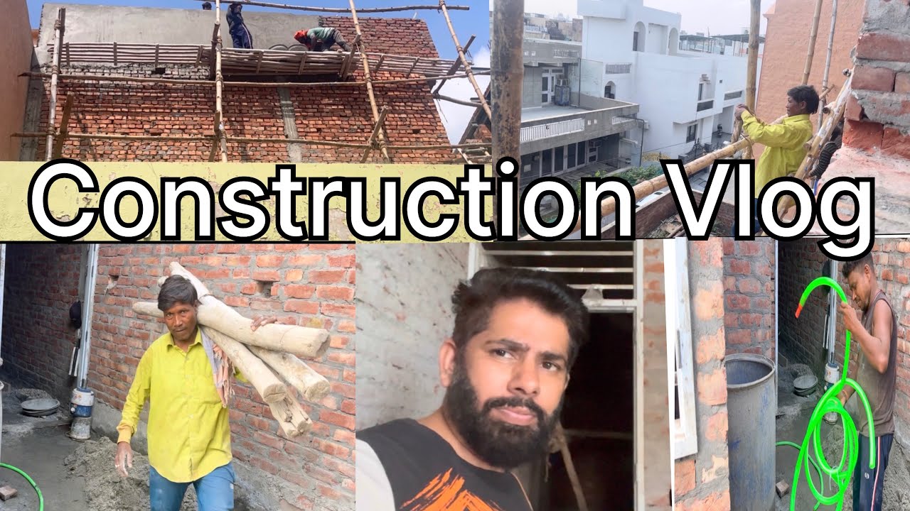 🏗️ हमारे सपनों का घर बन रहा है! प्लास्टर का काम हुआ शुरू ।