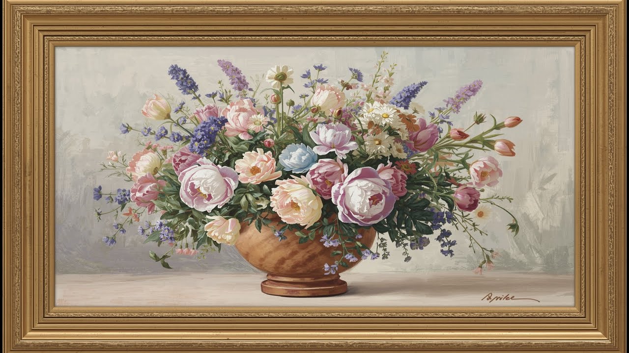 Vintage Floral TV Art 🌸 Free 2 Hour Screensaver for Samsung Frame TV