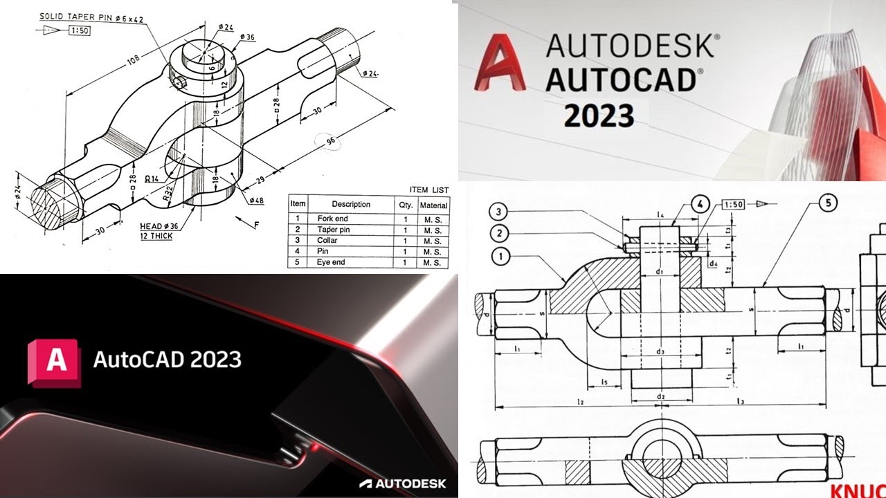 Knuckle Joint Autocad Tutorial