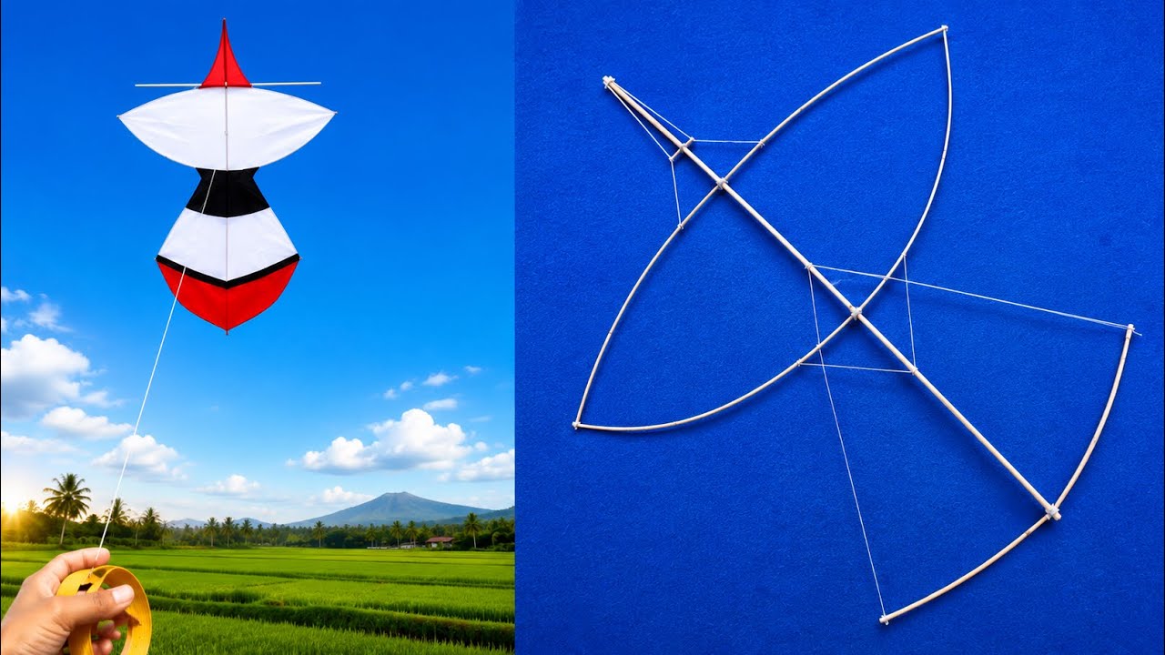 How to make a traditional kite from coconut stalks