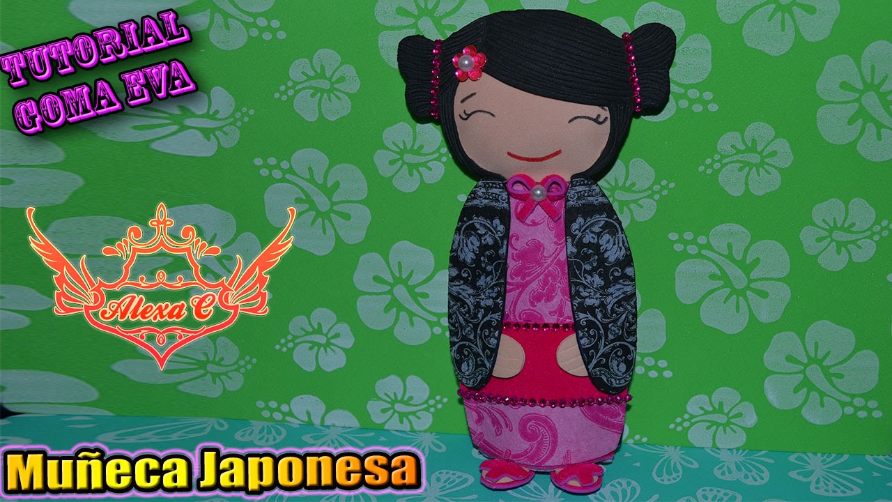 ♥ Tutorial: Muñeca Japonesa de Goma Eva en Relieve (Foamy) ♥