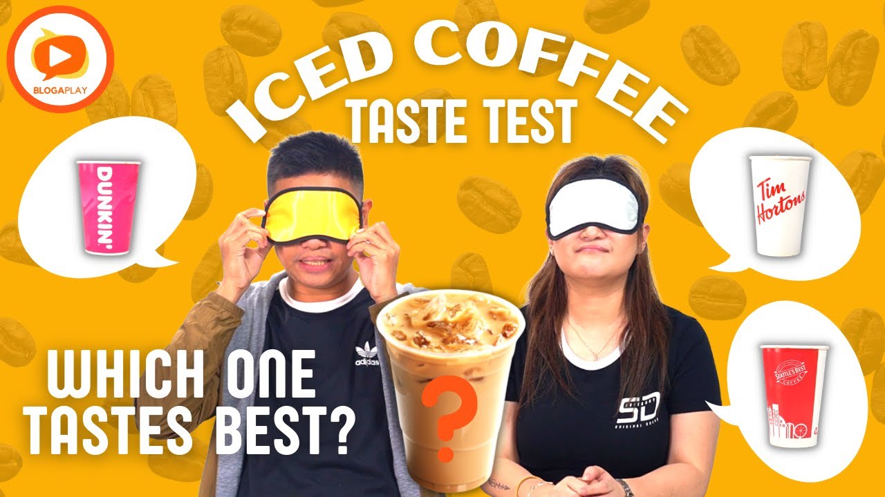 BlogaPlay Blind Taste Test | Ranking Iced Coffees (Tim Hortons, Dunkin Donuts, Seattle's Best)