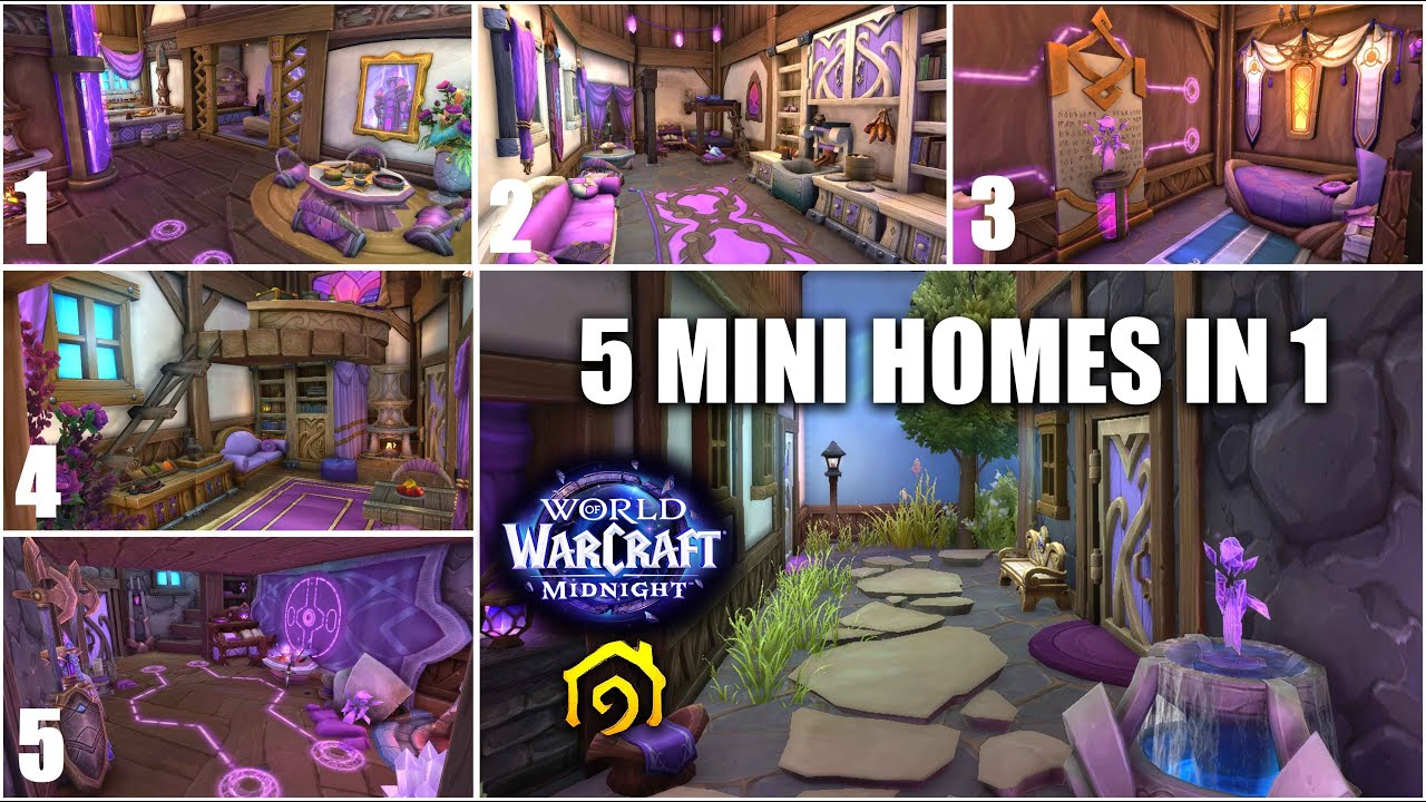 🟣ONE House, FIVE Mini Draenei Apartments🟣| WoW Housing tour before I restart this house