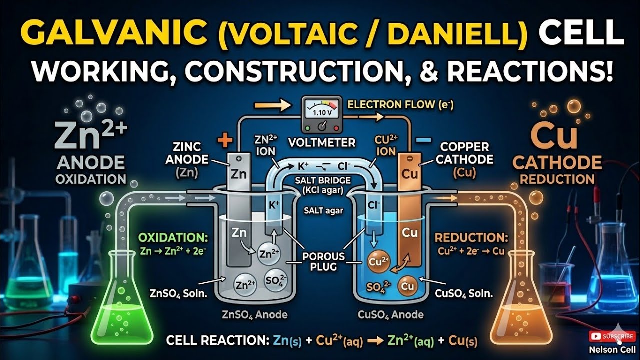 Galvanic cell|Voalt Cell| Daniel cell|Cell Notation|#galvaniccell