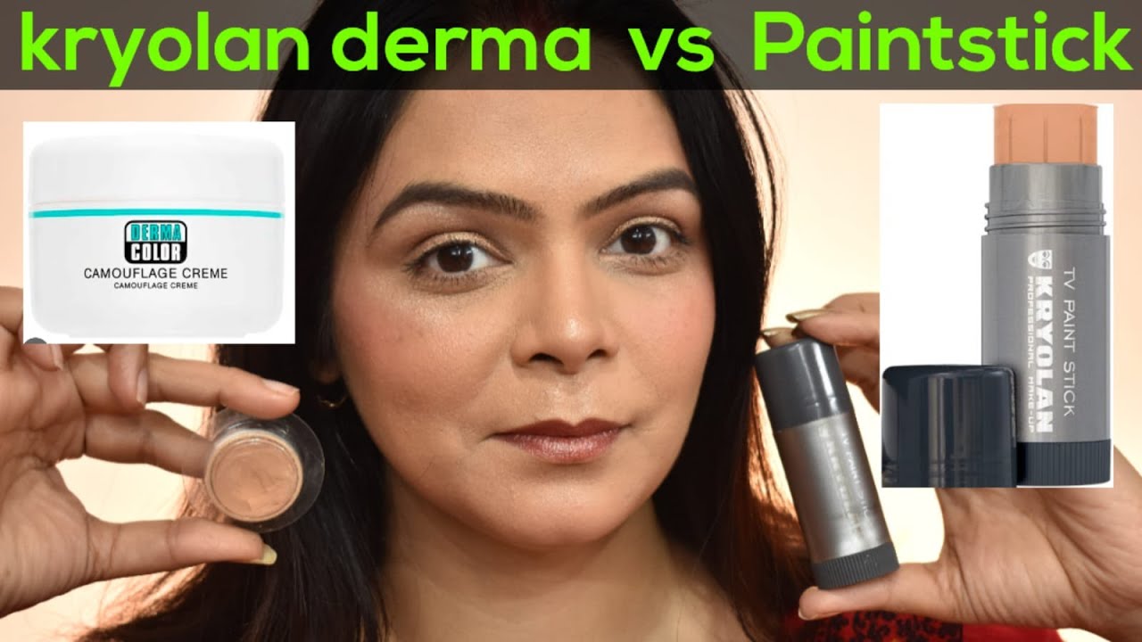 KRYOLAN DERMA VS PAINTSTICK ! FULL COVERAGE COMPARISON / HOW TO APPLY