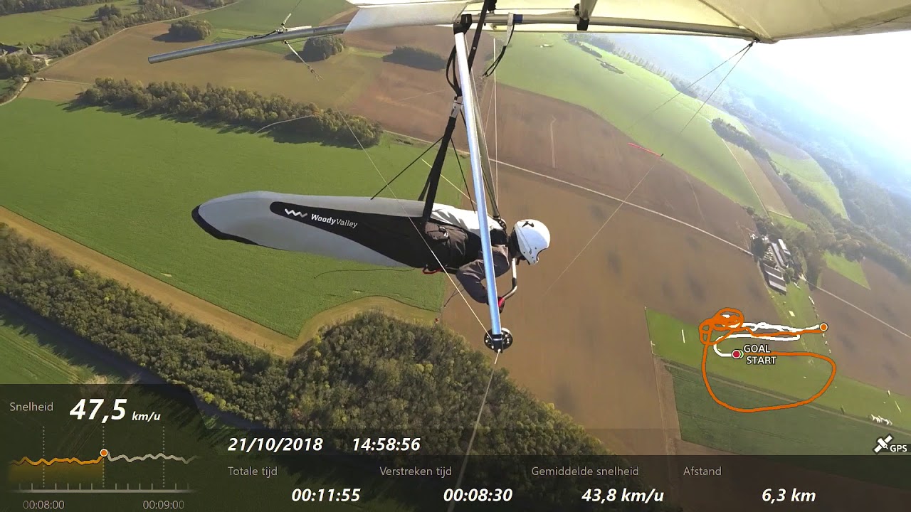 Hang Gliding Flight - Air Tow by Dragonlfy Ultralight - Maillen, Belgium 36
