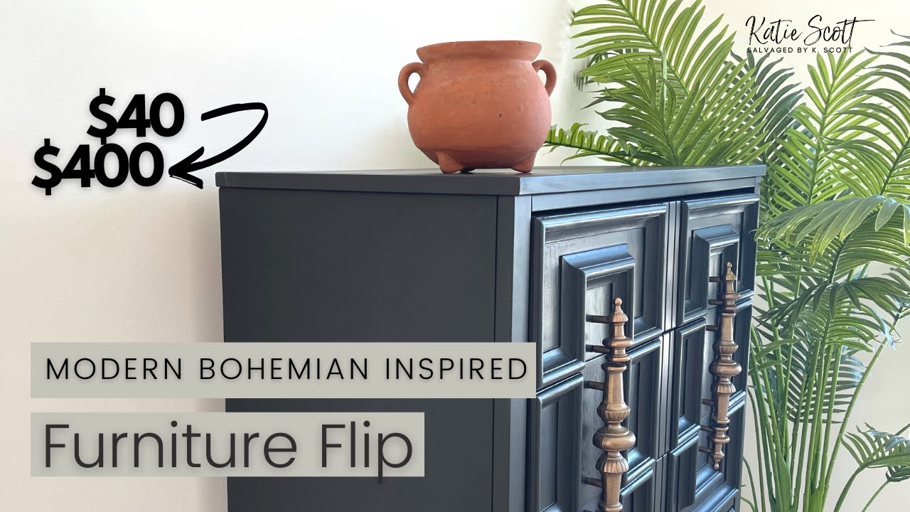 Modern Bohemian Inspired Furniture Makeover