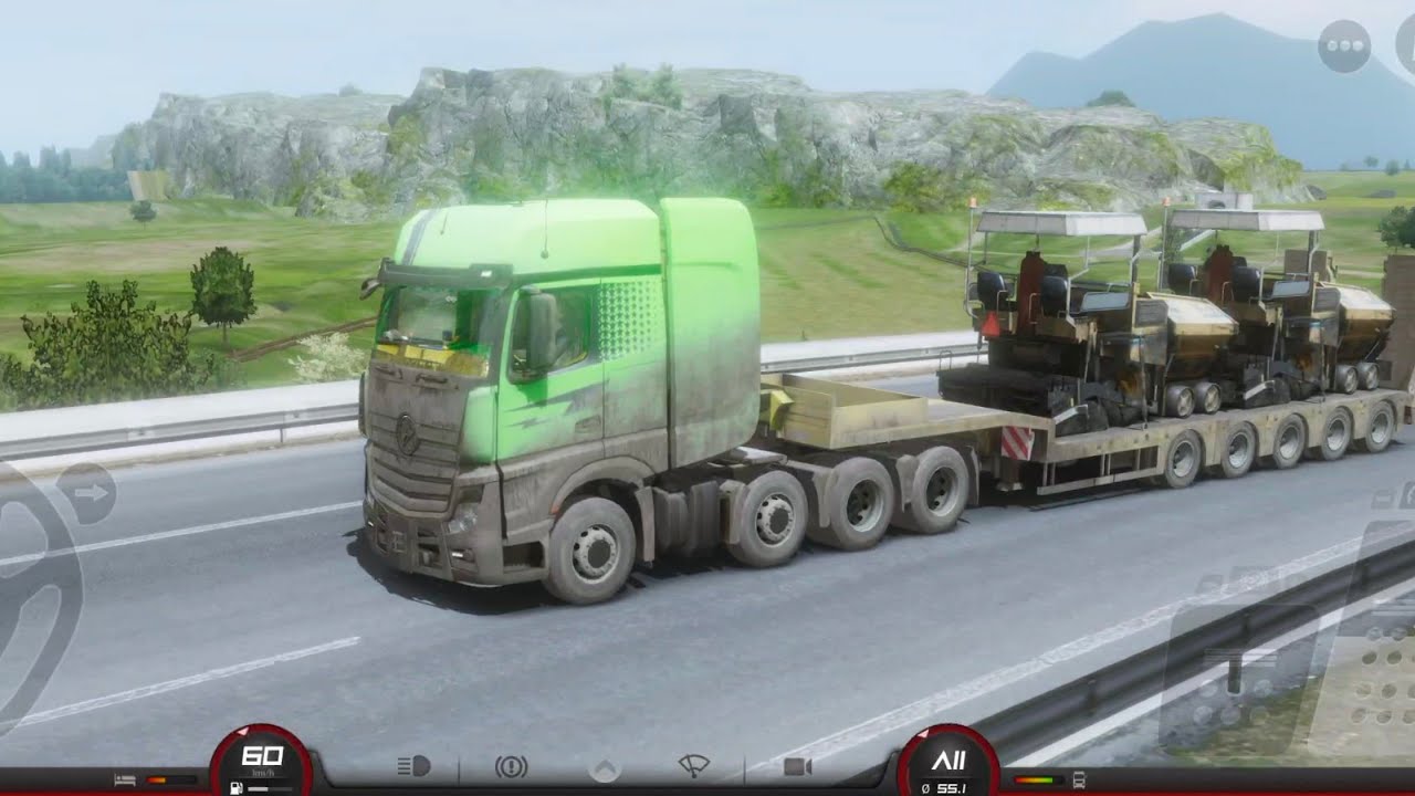 Cargo Asphalt Paver Transport Nuremberg to Lech 🚛 Truckers Of Europe 3 Gameplay 