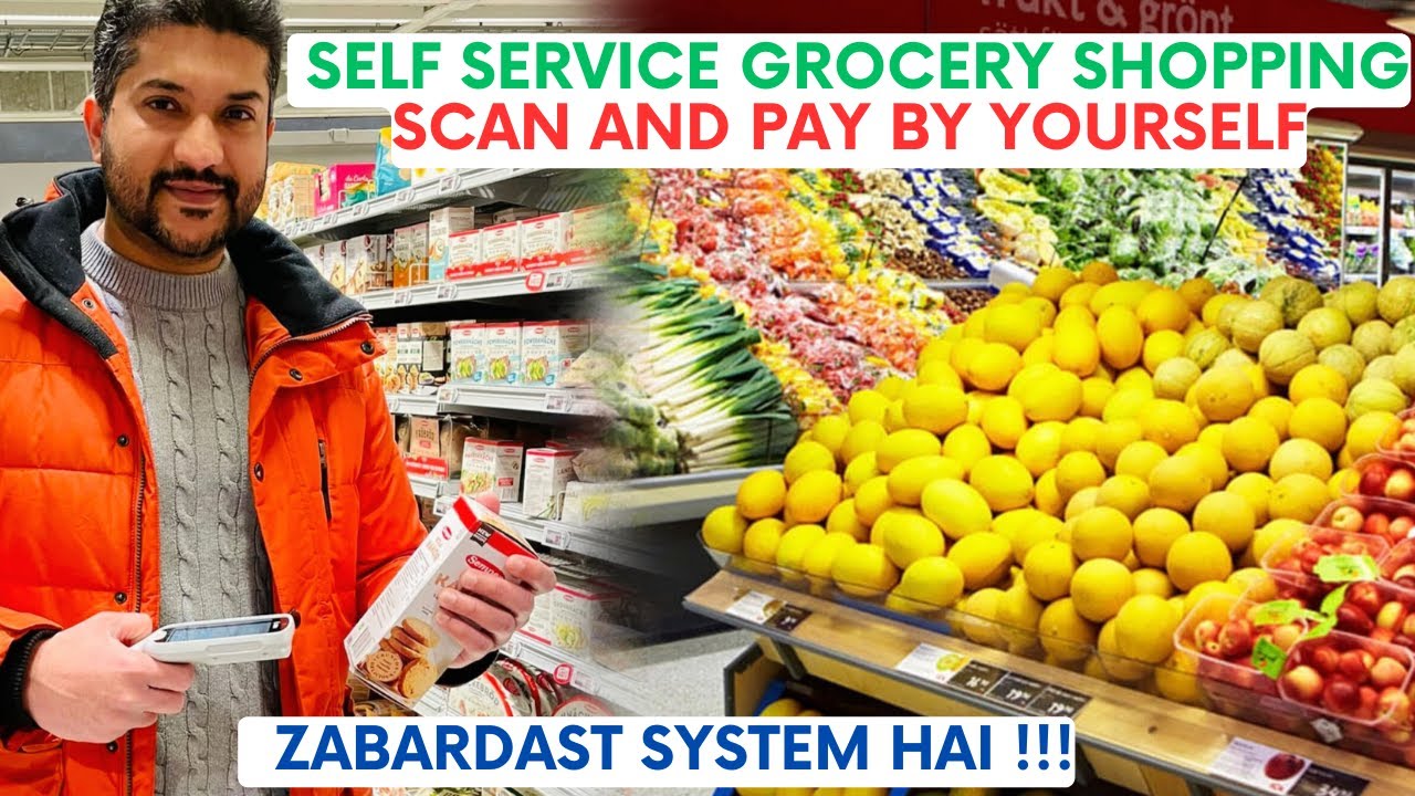weekly grocery shopping at swedish supermarket | grocery haul vlog | ica self-checkout