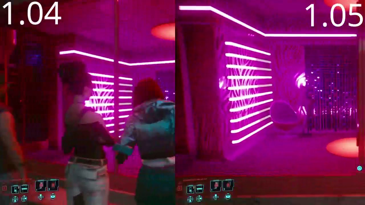 CYBERPUNK 2077 different between patch 1.04 & 1.05 |xbox |ps4