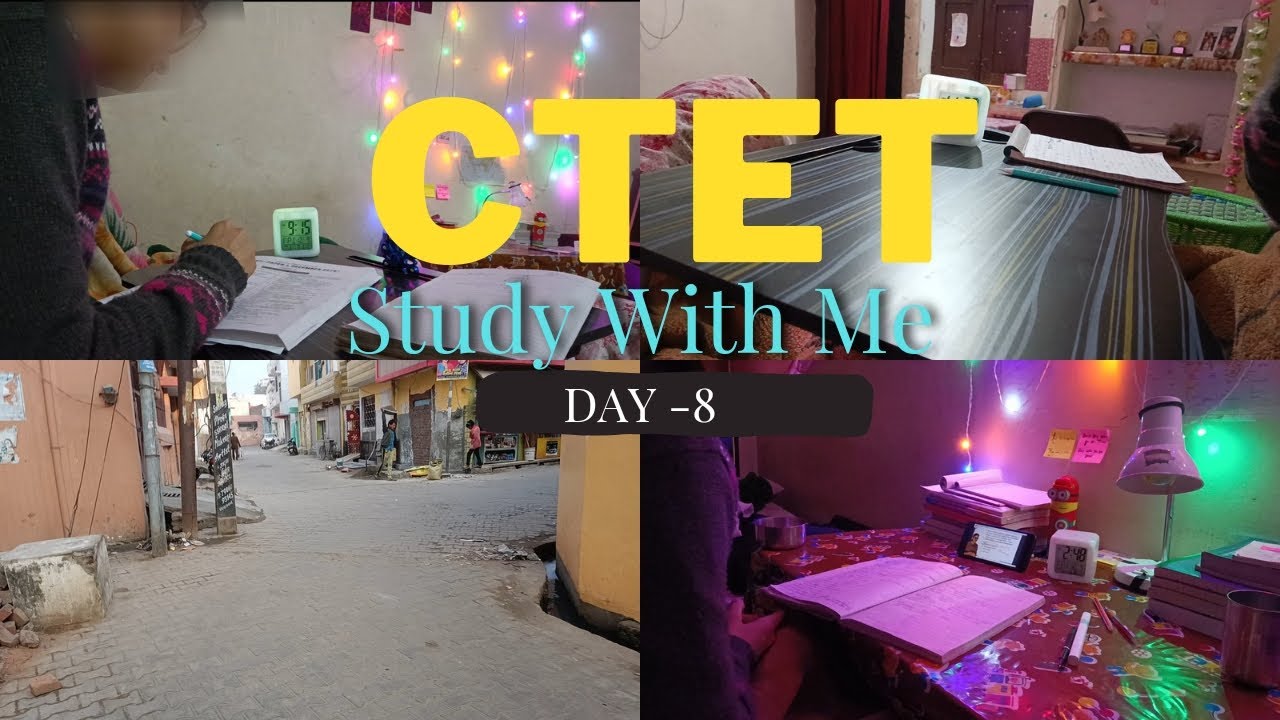 DAY-8 🎯CTET preparation📚 || study with me || study vlog  📚 #ctet #ctetexam #ctetadmitcard