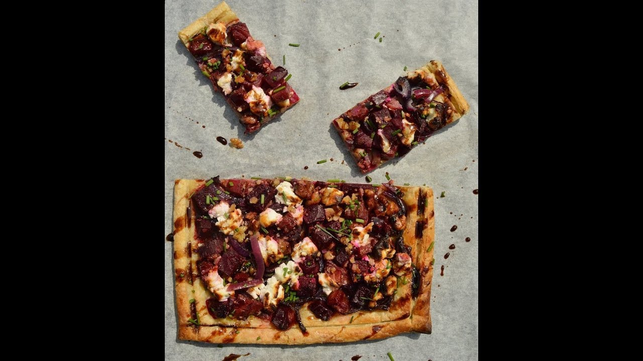 Easy beetroot & goat's cheese tart