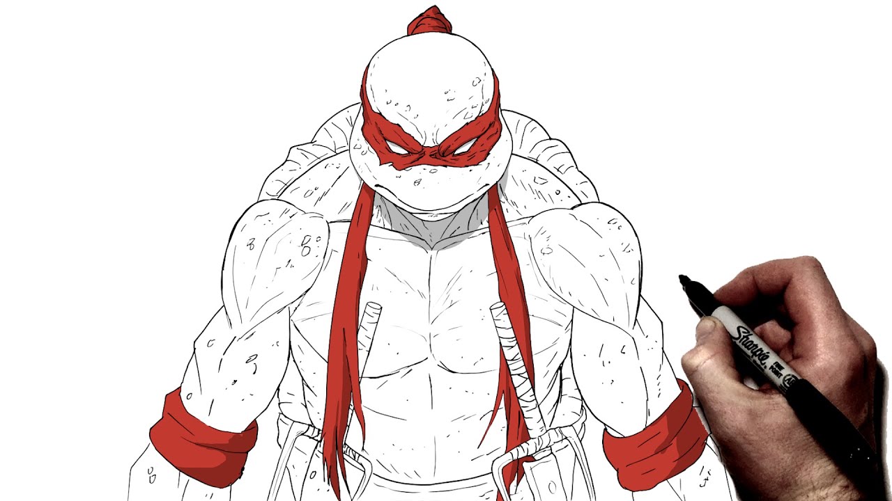 How To Draw Raphael | Step By Step | TMNT