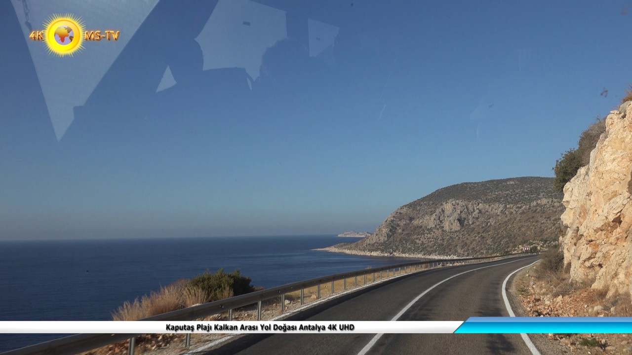 Kaputaş Plajı Kalkan Arası Yol Doğası Antalya 4K UHD