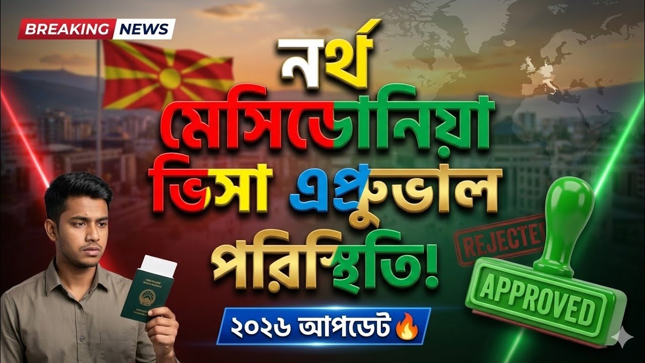 বর্তমানে নর্থ মেসিডোনিয়া🇲🇰 ভিসা এপ্রুভাল পরিস্থিতি! ২০২৬ আপডেট 
