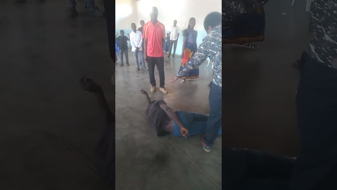 Prophet Goodson Kachele today showing his power by fighting demons