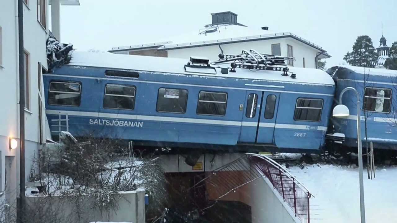 Swedish woman steals train, drives it into building