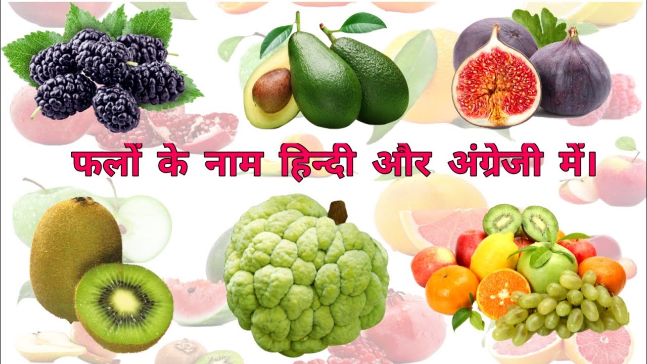 Fruits Name in hindi and English| फलों के नाम हिन्दी और अंग्रेजी में।