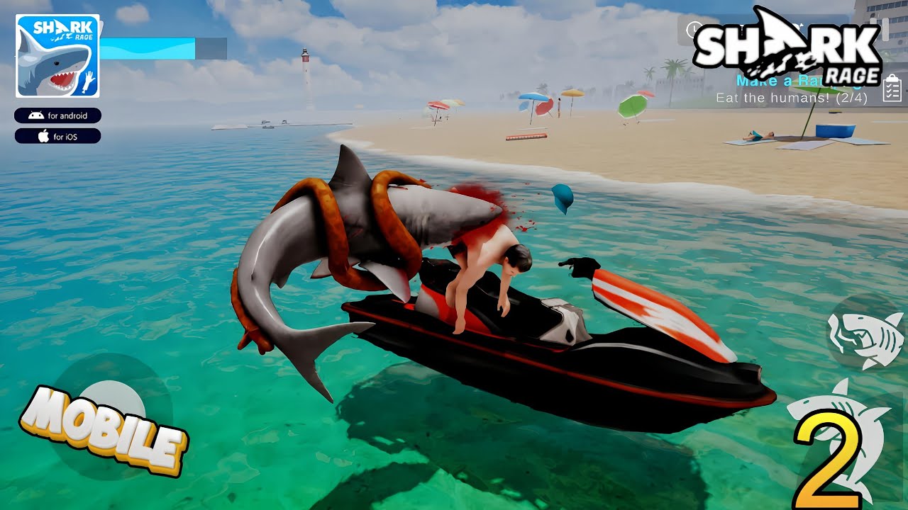 Shark Rage  Gameplay Walkthrough Part 2 (iOS, Android)