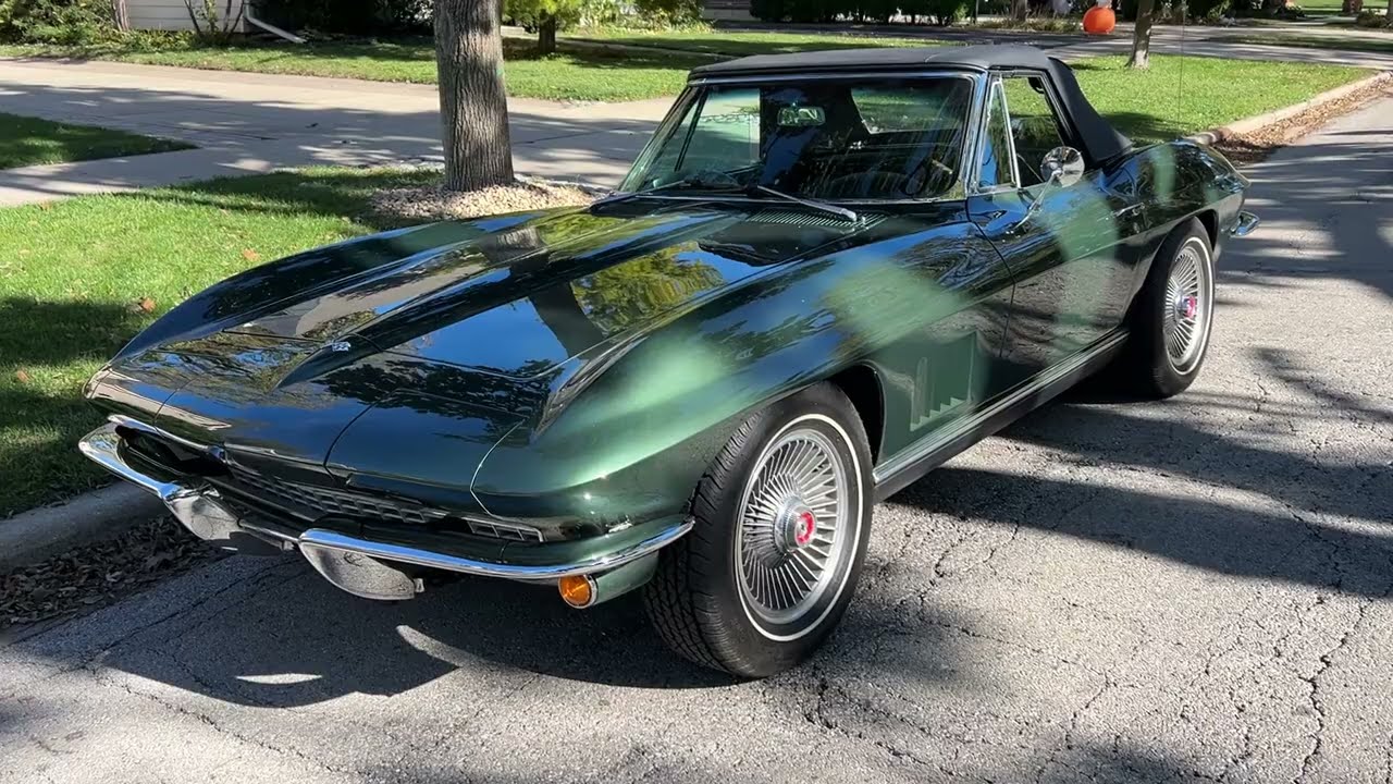 1967 Corvette Stingray convertible warm start and mixed drive