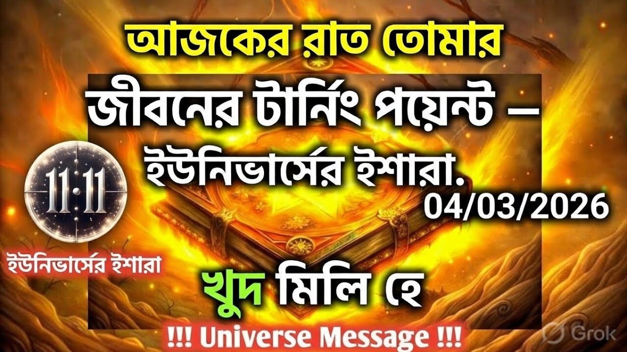 ০৪ মার্চ মহাবিশ্ব বার্তা।আজকের রাত তোমার জীবনের টার্নিং পয়েন্ট — ইউনিভার্সের ইশারা....!#angel