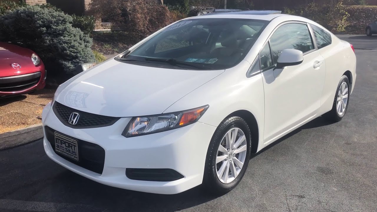 2012 HONDA CIVIC EX-L COUPE WALK AROUND VIDEO STOCK#534058